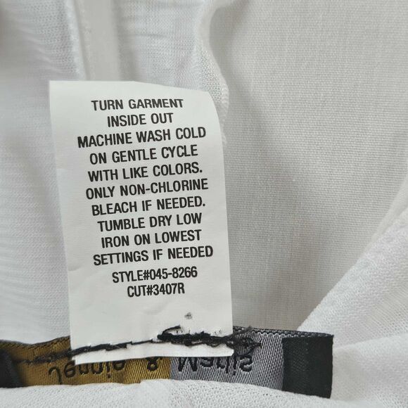 Jennie & Marlis Woman V Neck White Ruffled Sleeveless Top Stretchy XL - Picture 8 of 8